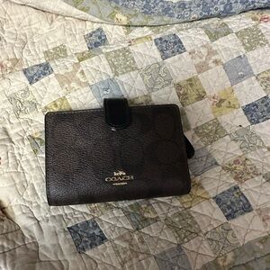 Coach monogram leather wallet